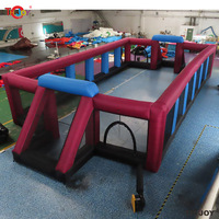 Terrain de sport gonflable multifonctionnel 3-en-1 Premium TH Modèle 786 12x6m pour football, basketball et volley-ball