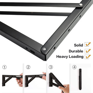 SSR Quincaillerie de Meuble en Gros, Support d'Angle en L Flottant en Acier Inoxydable Sur Mesure, Équerres Murales Pliantes pour Étagère - Product Image 3