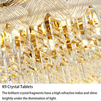 Lustre en cristal LED moderne français de luxe en fer forgé, idéal pour salons, salles à manger et chambres parentales – Suspension en cristal très prisée
