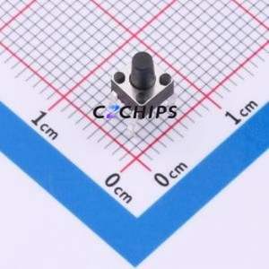 TS09-CBW1EH6.5 Tactile Switch Through hole-4P,4.5x4.5mm Switch Single Pole Single Throw Round Button 1.8N Through Hole - Product Image 1