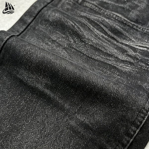 <span class=keywords><strong>Jeans</strong></span> da <span class=keywords><strong>Uomo</strong></span> in Denim Cerato Svasati a Zampa d'Elefante Neri a <span class=keywords><strong>Vita</strong></span> <span class=keywords><strong>Bassa</strong></span>, Vestibilità Aderente, Stile Vintage con Effetto Consumato e Personalizzati all'Ingrosso - Product Image 3