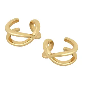 Gemnel Jewelry Infinity Design Ear Stack Cuff 925 Silver Fashion Earrings Trend 2021