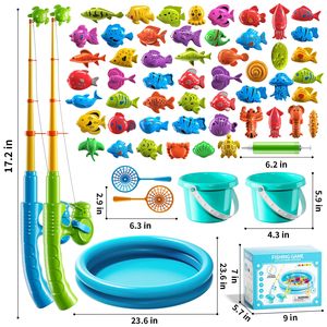 Ensemble de jouets de pêche avec des poissons en plastique colorés et des cannes à pêche pour les enfants de 8 à 14 ans, jeu de piscine unisexe, fabriqué en Chine - Product Image 3