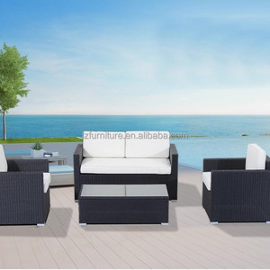 Sofás de Mimbre para Exteriores Económicos, Juego de Muebles de Jardín de Mimbre y Ratán con Cojines Impermeables - Product Image 4
