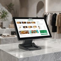 Terminal de point de vente pliable HBA Q2F 15,6 pouces à écran unique, machine de caisse tout-en-un pour le commerce de détail, OEM disponible.