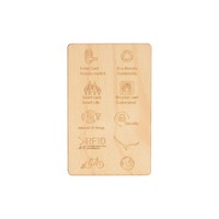 NFC Benutzerdefinierter Chip Umweltfreundliche Holzkarte RFID Holz-Hotelschlüssel Geschäftskarte Mit Lasergraviertem Logo-Druck