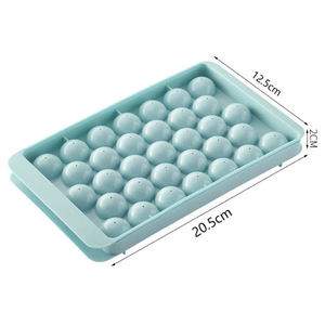 Moule à glaçons rond à 33 cavités avec couvercle, facile à démouler, pour refroidir cocktails, thé et café (vente en gros) - Product Image 4