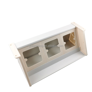 Chất lượng cao nhựa trắng 3 phần phích cắm tường Ổ cắm ổ cắm Trunking Cáp máy tính để bàn <span class=keywords><strong>Grommet</strong></span> hộp - Product Image 6