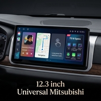 Layar Mobil Android 12.3 Inci, Stereo Radio Mobil, Navigasi GPS, Carplay, Android Auto untuk Mitsubishi