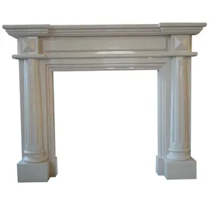 Customization granite marble artificial Healthy environmental electric fireplaces surround stone fireplace frames