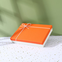 Boîte cadeau rectangulaire en carton haut de gamme en gros, personnalisable pour mariages, cadeaux d'affaires, avec ruban et nœud, emballage rigide pour présents