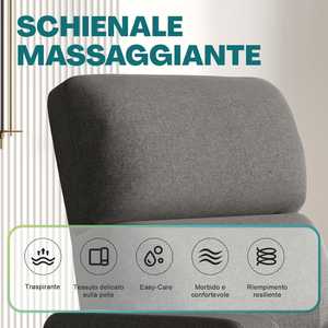 Poltrona Reclinabile Motorizzata con Funzione Massaggio, Poggiapiedi in Tessuto, 77x74x110 Cm, Poltrona Elevabile per Uso Domestico - Product Image 4