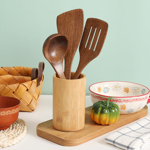 Logo personnalisé Ensemble de couverts en bois Ustensiles de <span class=keywords><strong>cuisine</strong></span> Accessoires Batterie de <span class=keywords><strong>cuisine</strong></span> Ensemble complet de vaisselle de <span class=keywords><strong>cuisine</strong></span> - Product Image 3