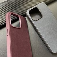 Étui pour iPhone 15, étui tissé original 15Pro, site officiel, étui magnétique à absorption totale, étui de protection en cuir