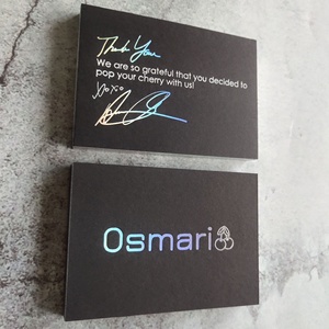 Tarjetas personalizadas de lujo, tarjetas de visita holográficas de estampado de aluminio arcoíris, sin letras - Product Image 2