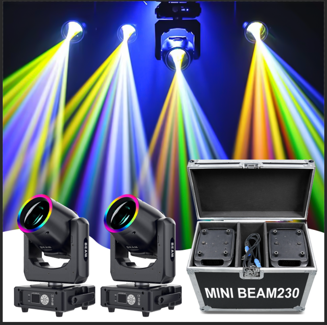 Mini 230W 7R Sharpy LED DJ Disco Beam Stage Light Aluminum Alloy with Flying Box Moving Head for Stages and Performances