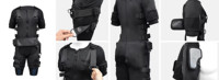 BODYTECH BB-908 Ensemble de combinaisons d'entraînement EMS professionnelles (5 combinaisons) en néoprène avec contrôle intelligent sans fil par tablette pour fitness musculaire intégral