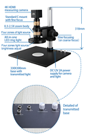 Microscope vidéo numérique FM4K0325-5602-ALG Ultra haute résolution HD 4K 8MP Outil de mesure