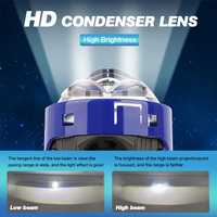 Haute puissance 78W 6000K double phare Laser 3 pouces Bi Led projecteur importé CSP puce Led lentille lampe Biled projecteur lentille antibrouillard