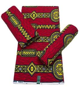 100% Polyester Anti-Pilule Cire Africaine Tissu Double Face Imprimé Géométrique pour Filles Doublure Rideaux Vêtements Entoilage Sacs - Product Image 2