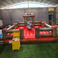 Machine de rodéo gonflable commerciale pour adultes, simulateur de taureau mécanique