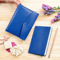 Carnet A5 en cuir PU souple recyclé avec élastique et reliure à anneaux, style imprimé