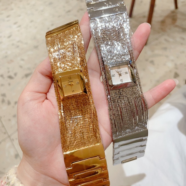 Lady Luxury Quartz Watch, Fashionable square Design Watch, Casual Hollowed-out Clock, Formal Wristwatch