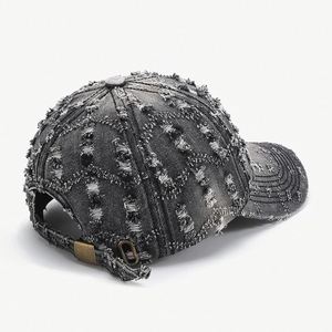 Casquette de baseball unisexe réglable en coton 100% à 6 panneaux, couleur unie délavée, visière incurvée, respirante pour l'extérieur, modèle courant - Product Image 4