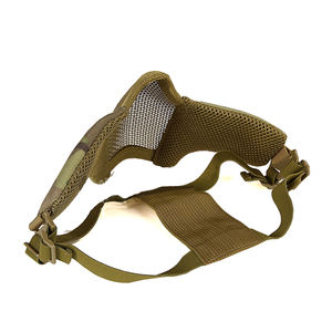 Masque en maille métallique pour le sport de plein air, <span class=keywords><strong>airsoft</strong></span>, paintball, CS, protection des oreilles, demi-visage, moto - Product Image 5