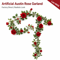 Guirnalda de Rosas Artificiales Long Branch para Decoración de Paredes, Bodas, Fiestas, Sesiones de Fotos de Celebridades y Adornos de Paisajes