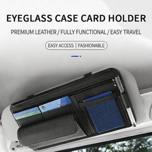 Bolsa de Almacenamiento Multifuncional para Parasol, Bolsa de Malla, Cremallera, Tarjetero Grande, Cable de Datos para Licencia de Conducir, Tarjeta Grande, Clip para <span class=keywords><strong>Gafas</strong></span> - Product Image 3