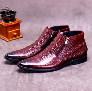 Chaussures habillées d'affaires pour hommes en cuir de vachette véritable haut de gamme, à lacets, respirantes, à bout fermé, motif floral, pour l'extérieur - Product Image 1