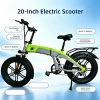 Vélo à neige électrique haute puissance Arrow Wolf 20 pouces, double moteur, cadre en alliage d'aluminium, 7 vitesses, jusqu'à 25 km/h, 48V, 50-60 Nm de couple