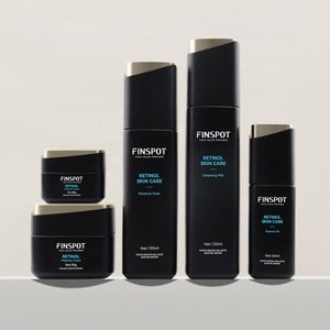 Ensemble de soins de la peau au rétinol <span class=keywords><strong>FINSPOT</strong></span>, flacons en verre, contenants d'emballage cosmétique vides pour tonique, nettoyant, sérum, crème - Product Image 3