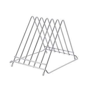Stainless Steel 6-Slot Cutting Board Rack 26 × 34 × 27 h cm Wsc12 - Product Image 1
