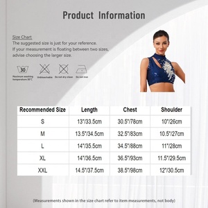 Womens Ballroom Competition Lyrical Dance Clothing <b>Crop</b> <b>Top</b> Costume For Classical Dance Waltz Stage Performance Competitions - Product Image 6