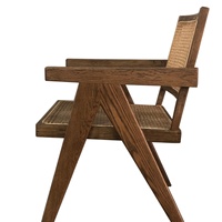 Vente directe d'usine - Chaise longue en rotin et bois, fauteuil de jardin en chêne massif