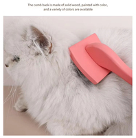 Brosse de toilettage pour chien de haute qualité avec logo personnalisé, peigne à longues aiguilles en acier inoxydable, brosse démêlante pour chat et chien, peignes en bois pour animaux de compagnie, boîte souple