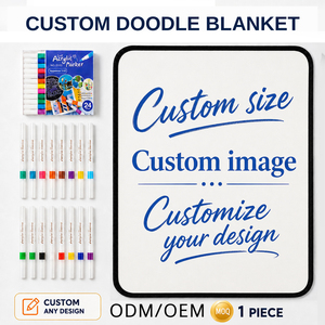 Manta de Navidad para Colorear, Franela Negra, Personalizable, para Colorear tu Propio Árbol de Navidad, Osito de Peluche, Tren, Manta Suave de Felpa, Regalo para Niños - Product Image 6