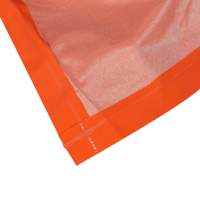 Imperméable à capuche classique en PVC orange haute visibilité réfléchissant avec fermeture éclair pour la sécurité au travail en extérieur