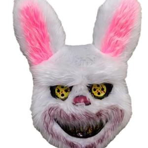 Nouveauté Halloween <span class=keywords><strong>lapin</strong></span> sanglant <span class=keywords><strong>horreur</strong></span> déguisement accessoires LED rougeoyante <span class=keywords><strong>masque</strong></span> de <span class=keywords><strong>lapin</strong></span> - Product Image 1