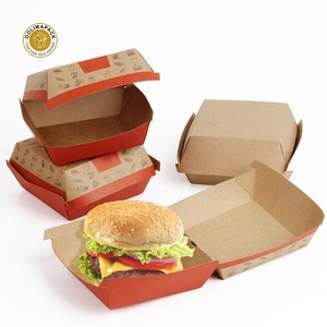 Thực Phẩm Dùng Một Lần Lớp Tông Hamburger Hộp Tùy Chỉnh In Ấn Bao Bì Giấy <span class=keywords><strong>Burger</strong></span> <span class=keywords><strong>Box</strong></span> - Product Image 1
