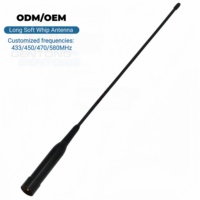 Antenne souple verticale à gain élevé GT-5200 433 MHz, 435 mm, montage à vis, antenne de voiture pour connecteur de type N, émetteur-récepteur radio bidirectionnel