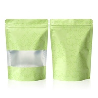 Échantillon gratuit Pochette d'emballage alimentaire Doypack à fermeture éclair Sachet de thé debout avec fenêtre