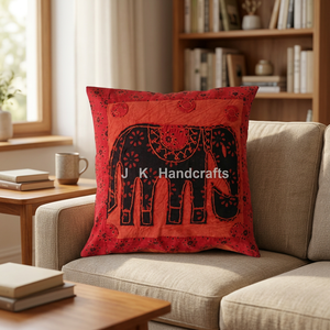 หมอนอิงธีมช้างทำด้วยมือ - Product Image 3