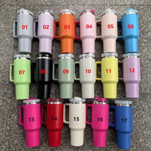 Vaso Térmico Clásico de Acero Inoxidable de 40oz con Asa y Popote - Aislamiento al Vacío de 6-12 Horas, Portátil para Coche y Oficina, 10 Colores, Apto para Líquidos Calientes - Product Image 2
