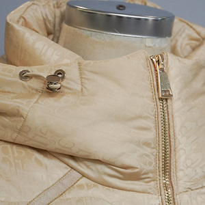 Veste matelassée en duvet d'oie dorée pour femmes, manteaux d'hiver, veste à capuche chaude à fermeture éclair - Product Image 4