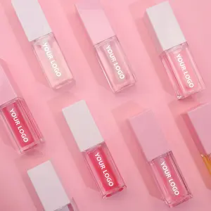 No Logo Customized Scent Plump Lip Gloss Natural Organic Lip Tint Hydrating Private Label Makeup Vegan Color Changing Lip Oil