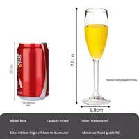 Verre à vin blanc haut de gamme en plastique transparent, moderne, simple, incassable, capacité 170 ml, pour gobelet de luxe léger à usage domestique