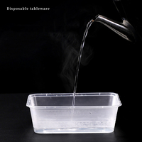 Vente chaude 500ml 650ml 750 Ml 1000ml Clair Rectangulaire Jetable Pp Bento Boîte Micro-ondes En Plastique Préparation De Repas Conteneurs Alimentaires